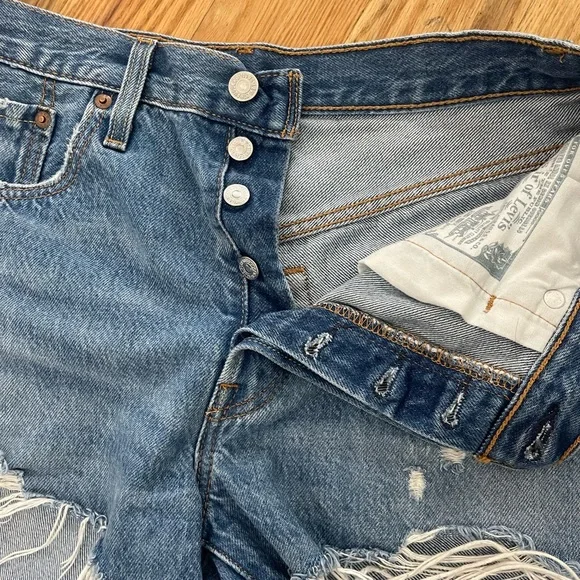 Levi’s button fly shorts sz 28 - Picture 8 of 14